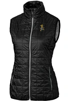 Cutter and Buck Wichita State Shockers Womens Black Vault Rainier PrimaLoft Puffer Vest