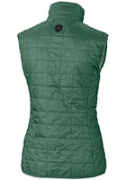 Cutter and Buck Baylor Bears Womens Green Rainier PrimaLoft Puffer Vest