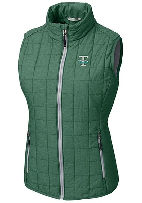 Cutter and Buck Tulane Green Wave Womens Rainier PrimaLoft Puffer Vest
