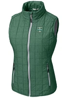 Cutter and Buck Tulane Green Wave Womens Rainier PrimaLoft Puffer Vest