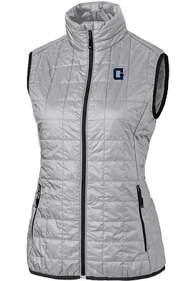 Cutter and Buck Georgetown Hoyas Womens Grey Vault Rainier PrimaLoft Vest