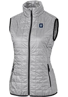 Cutter and Buck Georgetown Hoyas Womens Grey Vault Rainier PrimaLoft Vest
