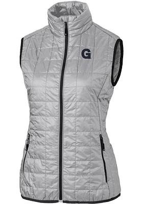 Cutter and Buck Gonzaga Bulldogs Womens Grey Vault Rainier PrimaLoft Vest