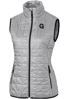 Cutter and Buck Gonzaga Bulldogs Womens Grey Vault Rainier PrimaLoft Vest