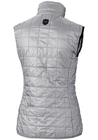 Cutter and Buck Kansas Jayhawks Womens Grey Vault Rainier PrimaLoft Puffer Vest