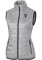 Cutter and Buck Villanova Wildcats Womens Grey Vault Rainier PrimaLoft Puffer Vest