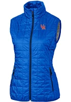 Cutter and Buck Ole Miss Rebels Womens Blue Rainier PrimaLoft Puffer Vest