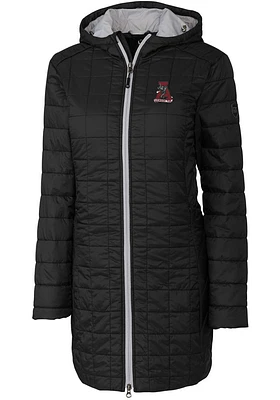 Cutter and Buck Alabama Crimson Tide Womens Black Rainier Primaloft Long Filled Jacket