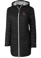 Cutter and Buck Alabama Crimson Tide Womens Black Rainier Primaloft Long Filled Jacket