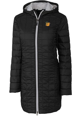 Cutter and Buck Baylor Bears Womens Black Rainier Primaloft Long Filled Jacket