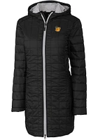 Cutter and Buck Baylor Bears Womens Black Rainier Primaloft Long Filled Jacket
