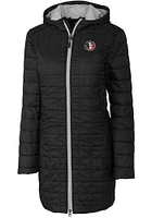 Cutter and Buck Florida State Seminoles Womens Black Rainier Primaloft Long Filled Jacket
