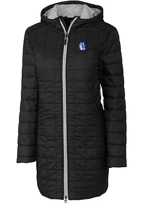 Cutter and Buck Fresno State Bulldogs Womens Black Rainier Primaloft Long Filled Jacket