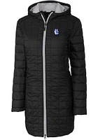 Cutter and Buck Fresno State Bulldogs Womens Black Rainier Primaloft Long Filled Jacket