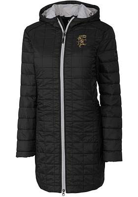 Cutter and Buck Grambling State Tigers Womens Black Rainier Primaloft Long Filled Jacket