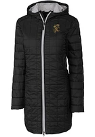 Cutter and Buck Grambling State Tigers Womens Black Rainier Primaloft Long Filled Jacket