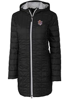 Cutter and Buck LSU Tigers Womens Black Rainier Primaloft Long Filled Jacket