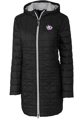 Cutter and Buck TCU Horned Frogs Womens Black Rainier Primaloft Long Filled Jacket