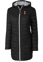 Cutter and Buck UCF Knights Womens Black Rainier Primaloft Long Filled Jacket