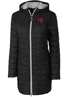 Cutter and Buck Western Kentucky Hilltoppers Womens Black Rainier Primaloft Long Filled Jacket