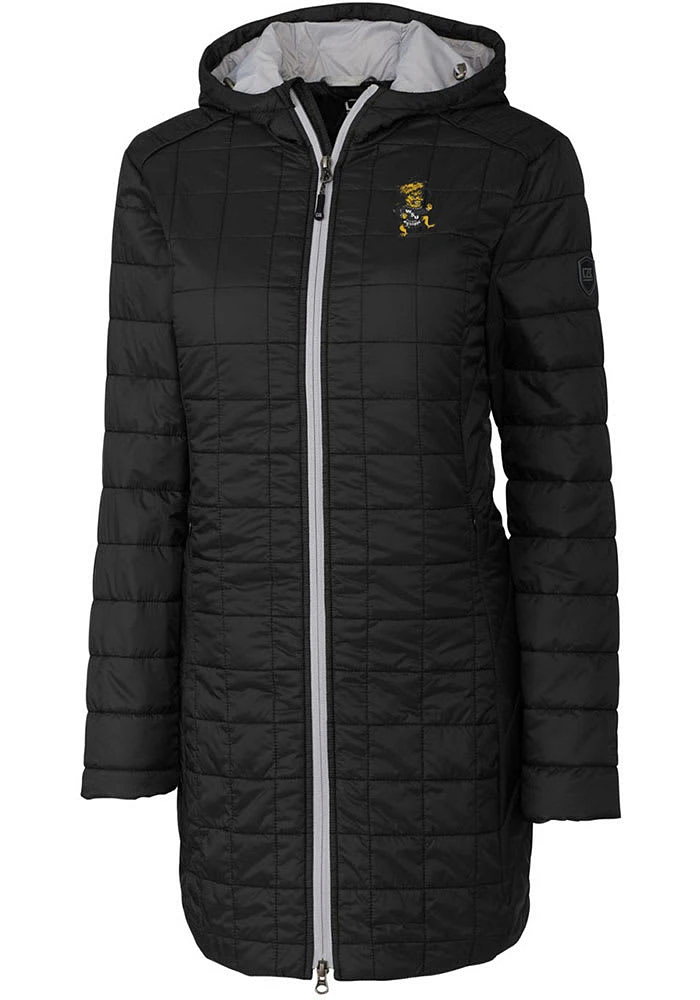 Cutter and Buck Wichita State Shockers Womens Black Rainier Primaloft Long Filled Jacket