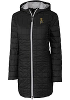 Cutter and Buck Wichita State Shockers Womens Black Rainier Primaloft Long Filled Jacket