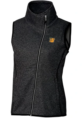 Cutter and Buck Baylor Bears Womens Grey Vault Mainsail Asymmetrical Vest
