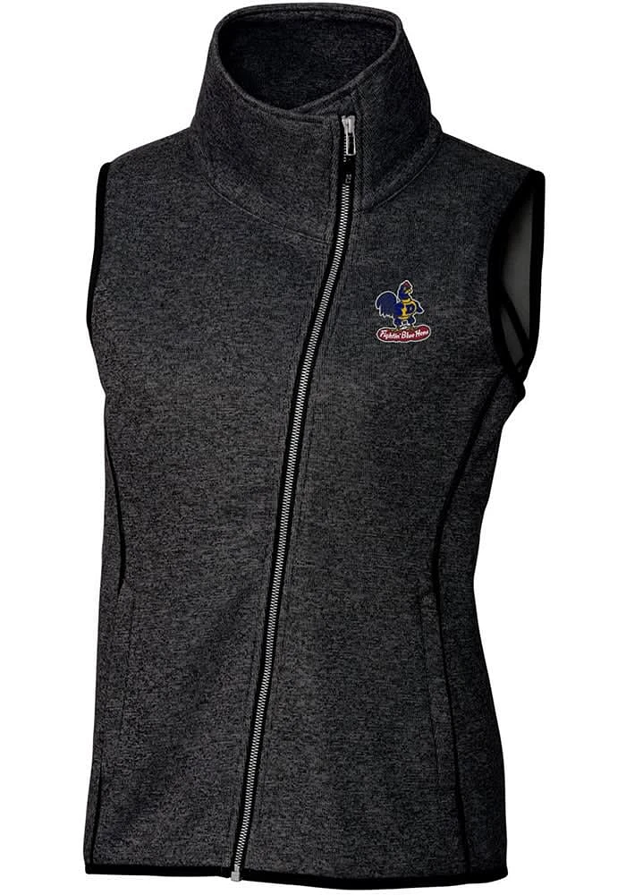 Cutter and Buck Delaware Fightin' Blue Hens Womens Grey Vault Mainsail Asymmetrical Vest