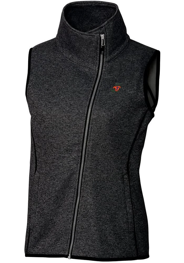 Cutter and Buck Florida Gators Womens Grey Vault Mainsail Asymmetrical Vest