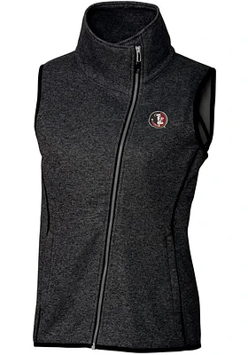Cutter and Buck Florida State Seminoles Womens Grey Vault Mainsail Asymmetrical Vest