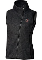 Cutter and Buck Florida State Seminoles Womens Grey Vault Mainsail Asymmetrical Vest