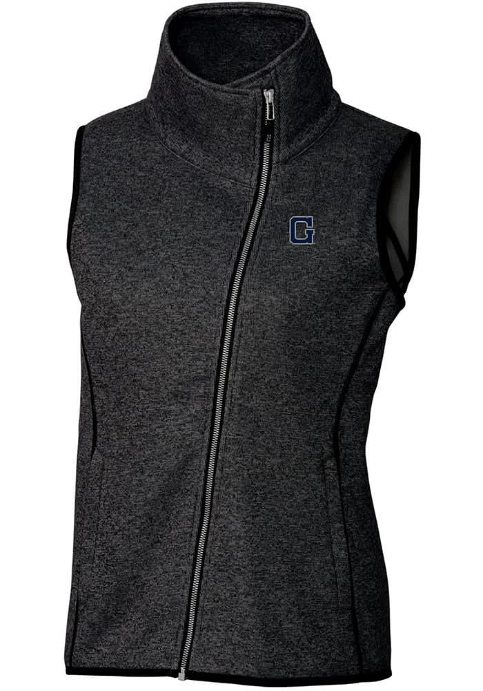 Cutter and Buck Georgetown Hoyas Womens Grey Vault Mainsail Asymmetrical Vest