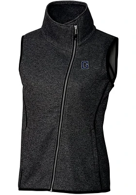 Cutter and Buck Georgetown Hoyas Womens Grey Vault Mainsail Asymmetrical Vest