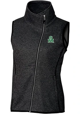 Cutter and Buck Marshall Thundering Herd Womens Grey Vault Mainsail Asymmetrical Vest
