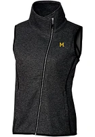 Cutter and Buck Michigan Wolverines Womens Vault Mainsail Asymmetrical Vest
