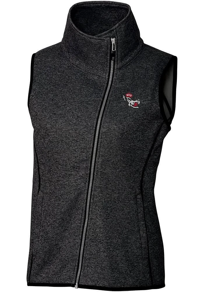 Cutter and Buck NC State Wolfpack Womens Grey Vault Mainsail Asymmetrical Vest