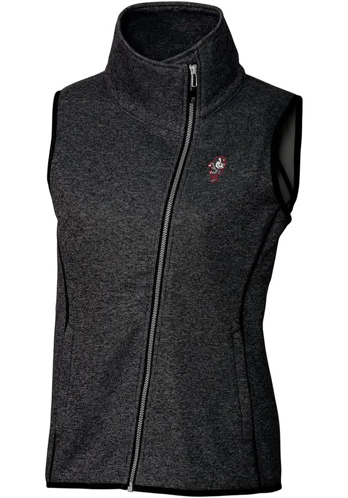 Cutter and Buck Ohio State Buckeyes Womens Grey Vault Mainsail Asymmetrical Vest