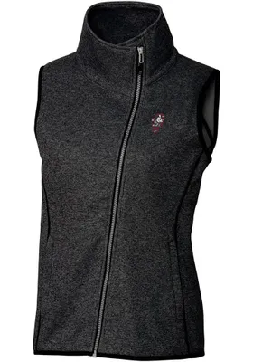 Cutter and Buck Ohio State Buckeyes Womens Grey Vault Mainsail Asymmetrical Vest
