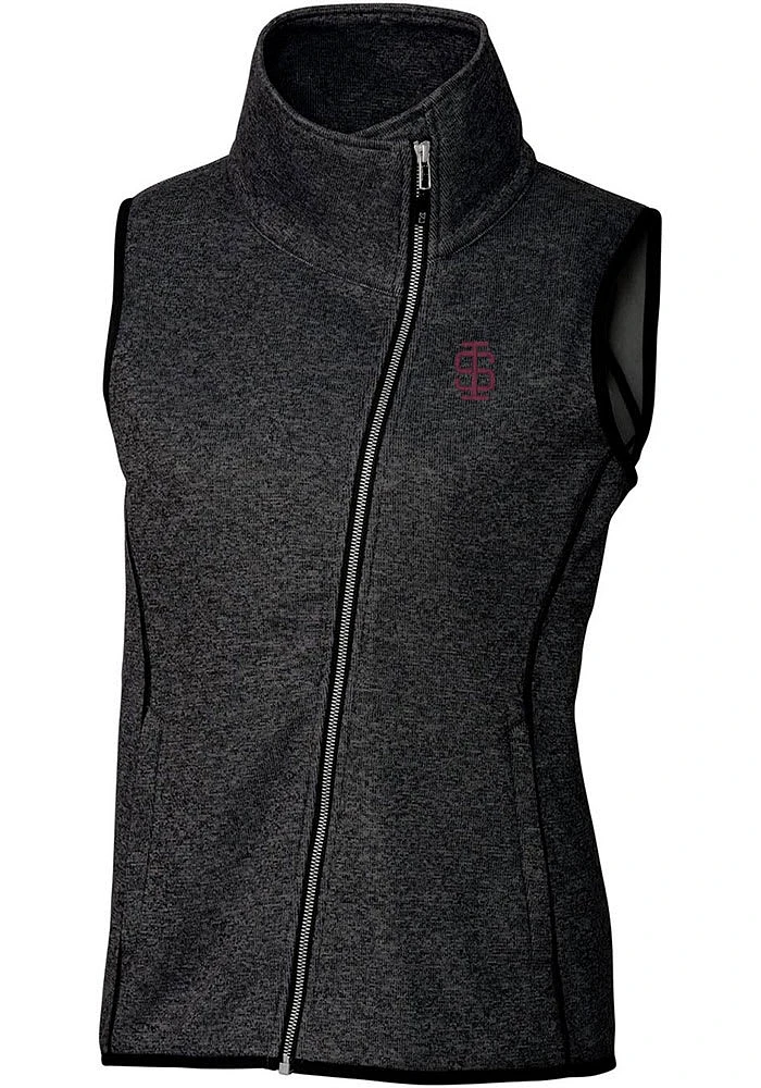 Cutter and Buck Southern Illinois Salukis Womens Grey Vault Mainsail Asymmetrical Vest