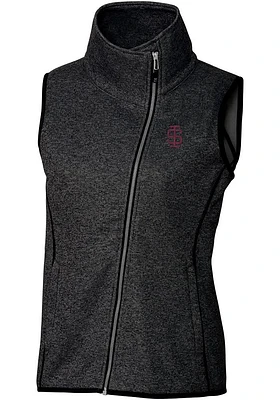 Cutter and Buck Southern Illinois Salukis Womens Grey Vault Mainsail Asymmetrical Vest