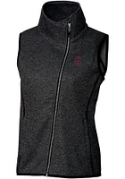 Cutter and Buck Southern Illinois Salukis Womens Grey Vault Mainsail Asymmetrical Vest