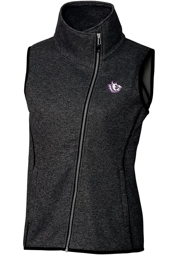 Cutter and Buck TCU Horned Frogs Womens Grey Vault Mainsail Asymmetrical Vest