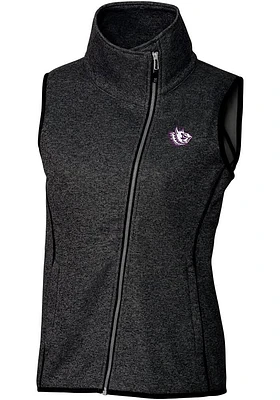 Cutter and Buck TCU Horned Frogs Womens Grey Vault Mainsail Asymmetrical Vest