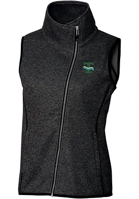 Cutter and Buck Tulane Green Wave Womens Grey Vault Mainsail Asymmetrical Vest