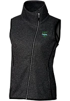 Cutter and Buck Tulane Green Wave Womens Grey Vault Mainsail Asymmetrical Vest