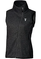 Cutter and Buck Villanova Wildcats Womens Grey Vault Mainsail Asymmetrical Vest