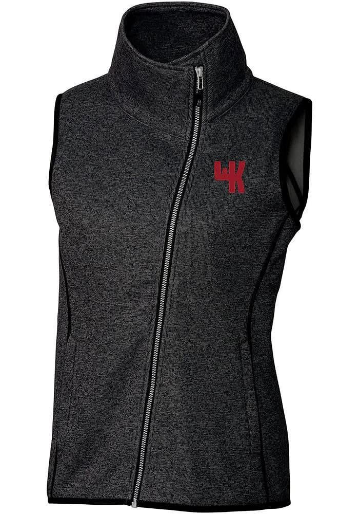 Cutter and Buck Western Kentucky Hilltoppers Womens Grey Vault Mainsail Asymmetrical Vest