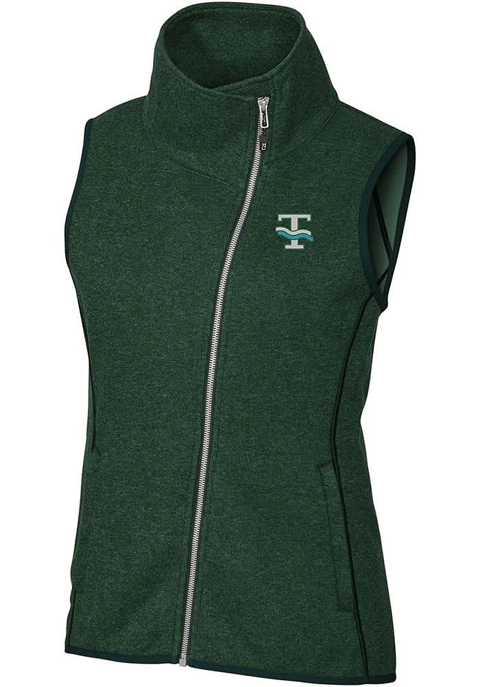 Cutter and Buck Tulane Green Wave Womens Vault Mainsail Vest