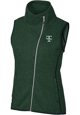 Cutter and Buck Tulane Green Wave Womens Vault Mainsail Vest