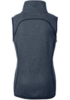 Cutter and Buck Auburn Tigers Womens Navy Blue Vault Mainsail Asymmetrical Vest